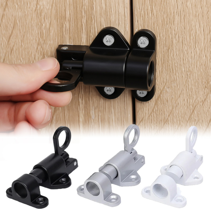 Self-Closing Slide Spring Latch - Aluminum Alloy Automatic Door Lock ...