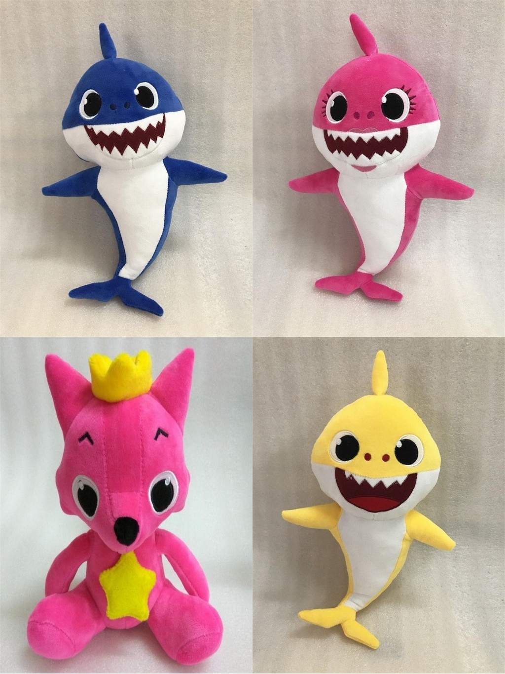 Cartoon PinkFong Plush Toys Fox Toy Sharks Dolls Children Baby Animal ...