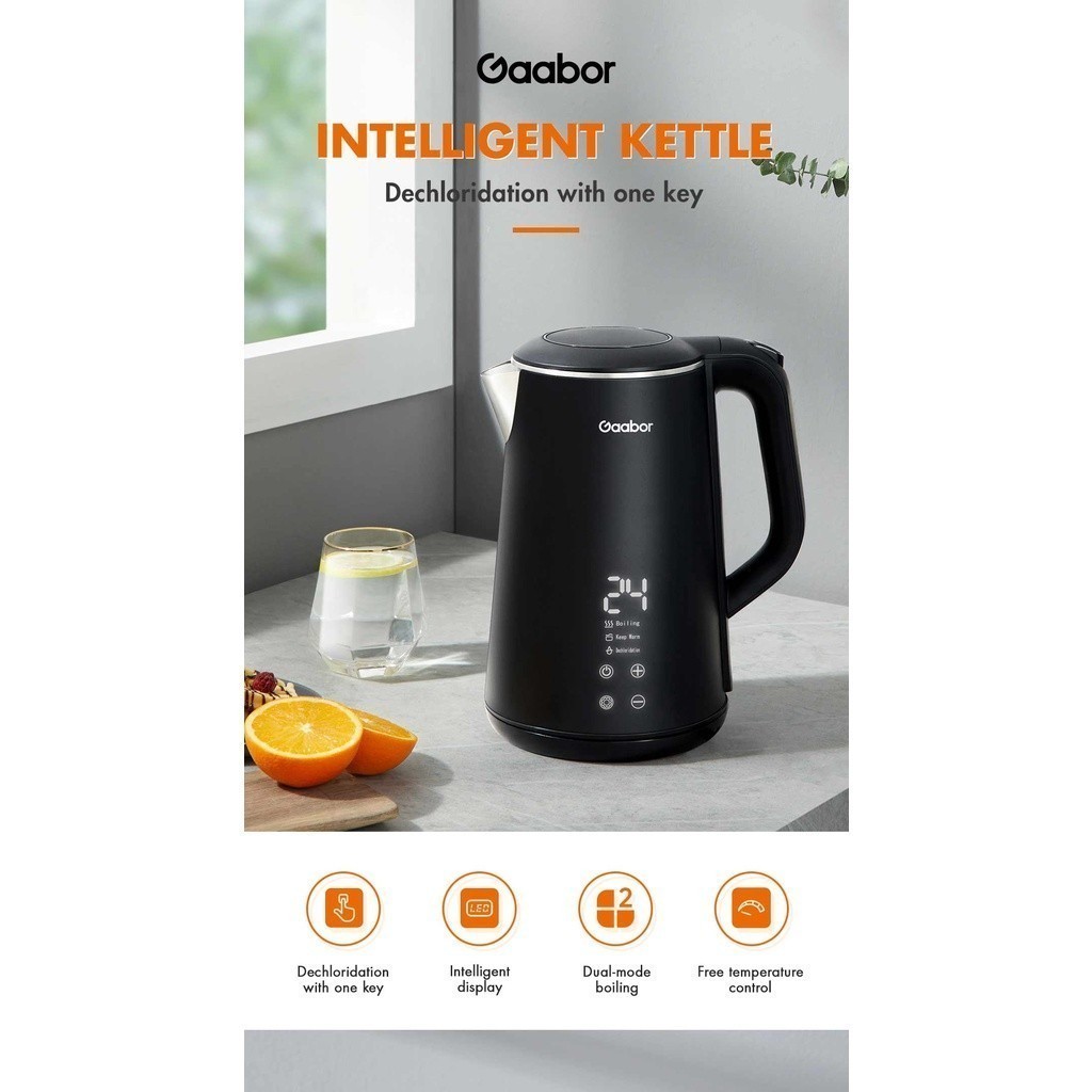 Gaabor Kettle Touch Screen Rapid Heating 1.6L GK-E16P