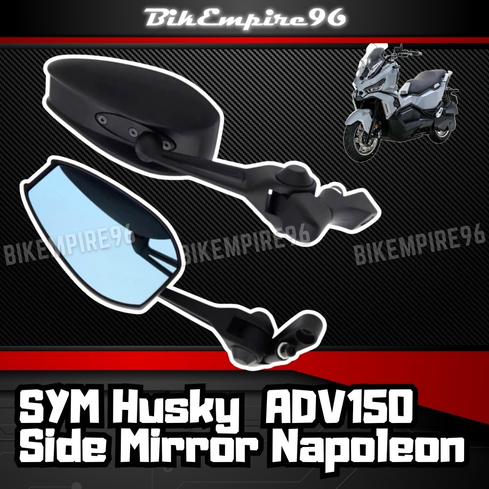 Husky ADV150 Side Mirror Napoleon Design CNC Aluminum Anti Glare ...