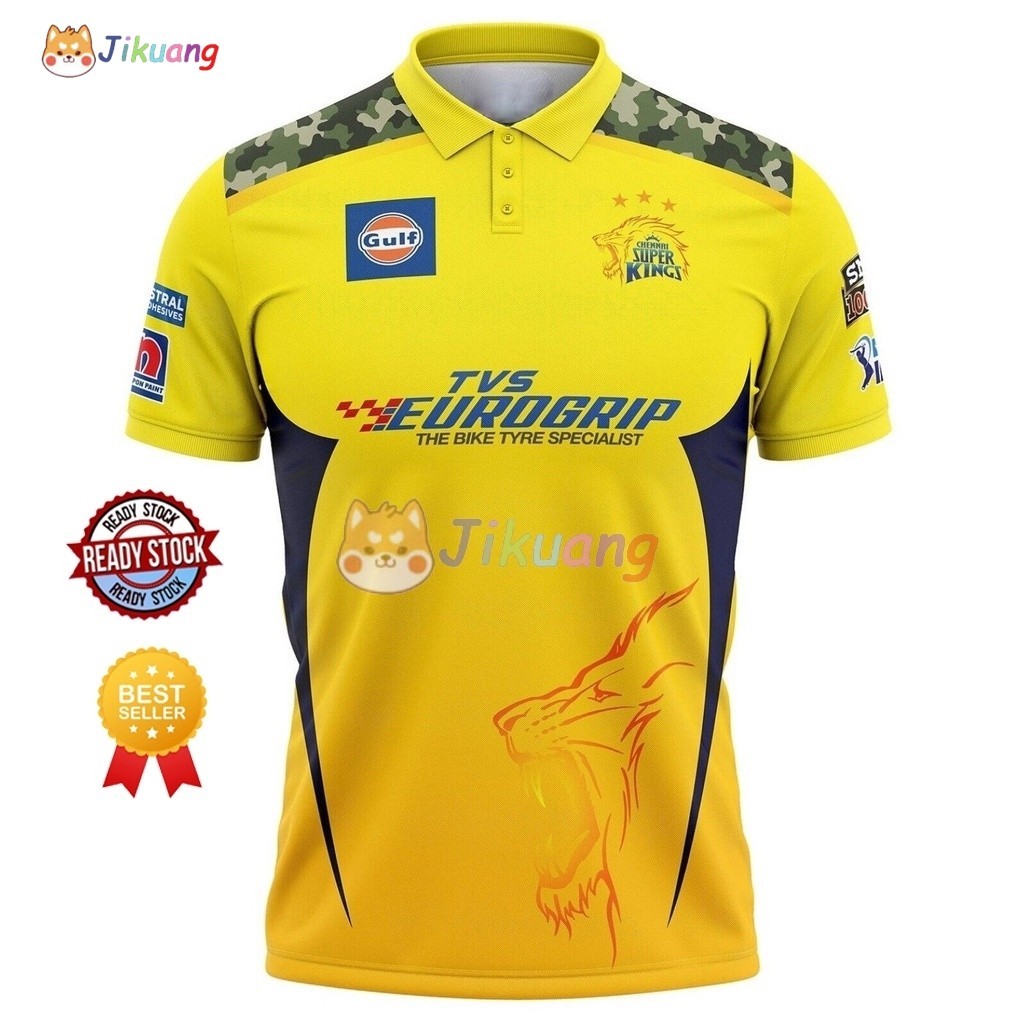 [READY STOCK] Chennai Super Kings IPL Replica Jersey 2024 (CSK 2024 ...