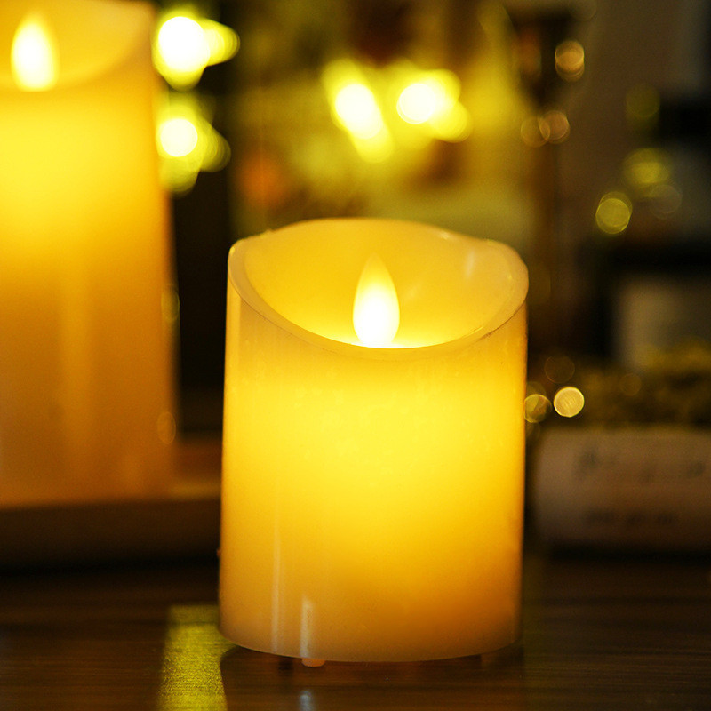 Romantika LED Candle 7.5x10cm/ 10x12cm 3 Type Available LED Lilin White ...