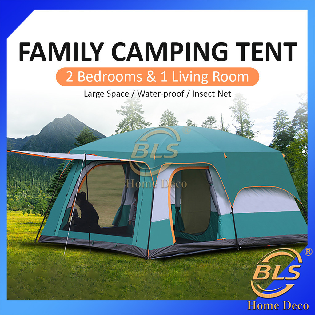 Large Camping Tent Family Tents Double Layer Waterproof Outdoor Camping  Tent Khemah Besar - Main Image