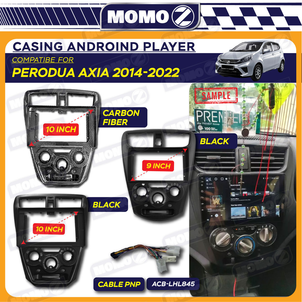 Car Perodua Axia 2014 - 2022 Dashboard Audio Android Player Casing ...