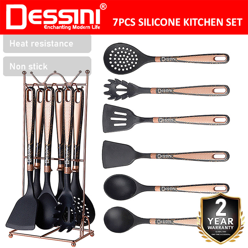 DESSINI ITALY Silicone Utensil Turner Spoon Spaghetti Server Ladle ...