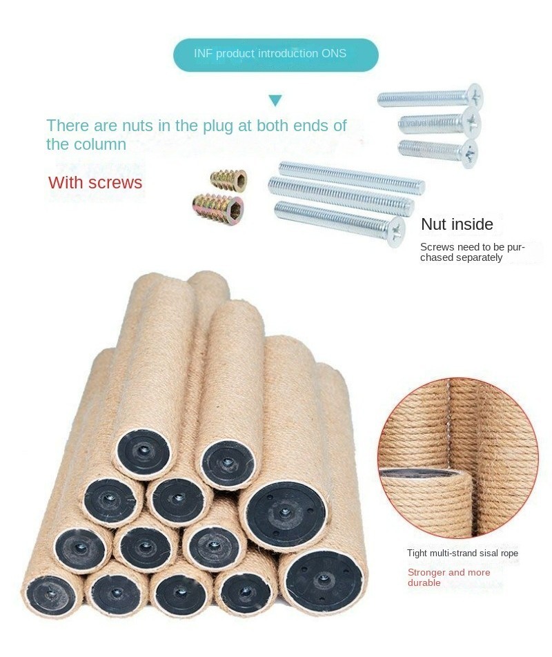Scratching Pole Replacement Column Hemp Rope Column Sisal Hemp Rope ...