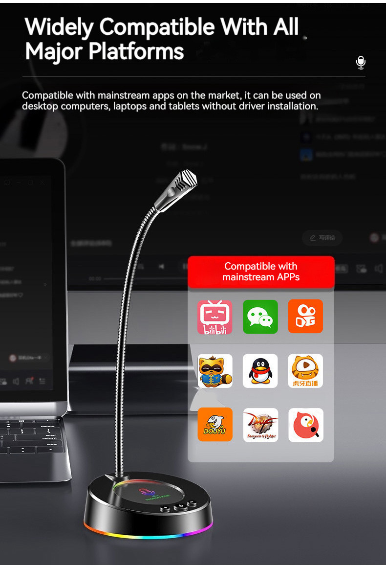 Game Esports Microphone Computer Desktop Microphone Notebook USB ...
