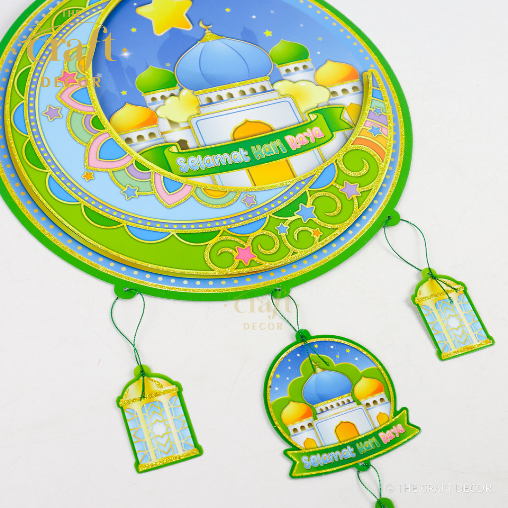 The Craft Decor Hari Raya Hanging Decoration | Wall Ceiling Glitter ...