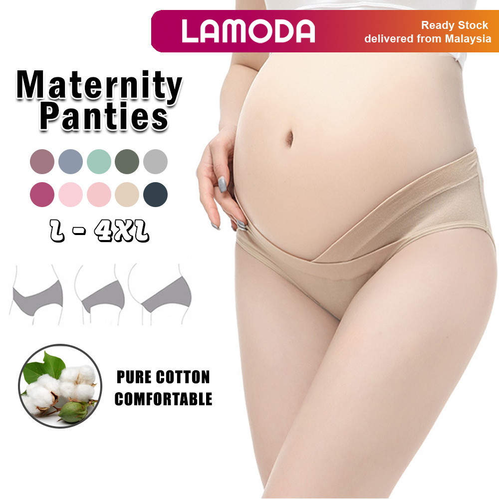 L-4XL][Lamoda]SHERRY Women Maternity Panties Cotton Underwear Low Waist  Women Pregnant Panties U-Shaped Briefs