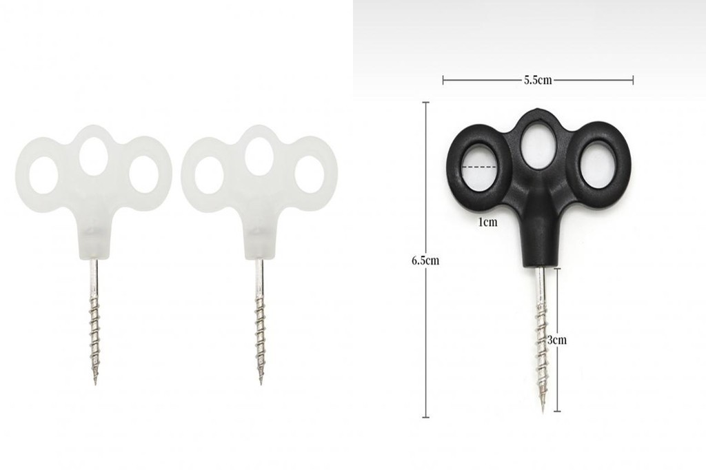 BUR_ Threaded Design Ground Nails Three Eye Threaded Floor Nails ...