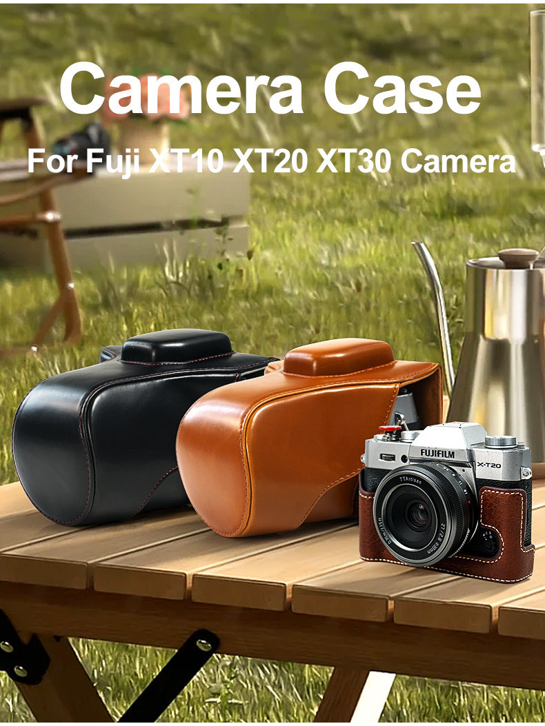 Fashional Camera Case Borsa Per Fujifilm XT1 X-T1 Cuoio Mezza - Foto 3