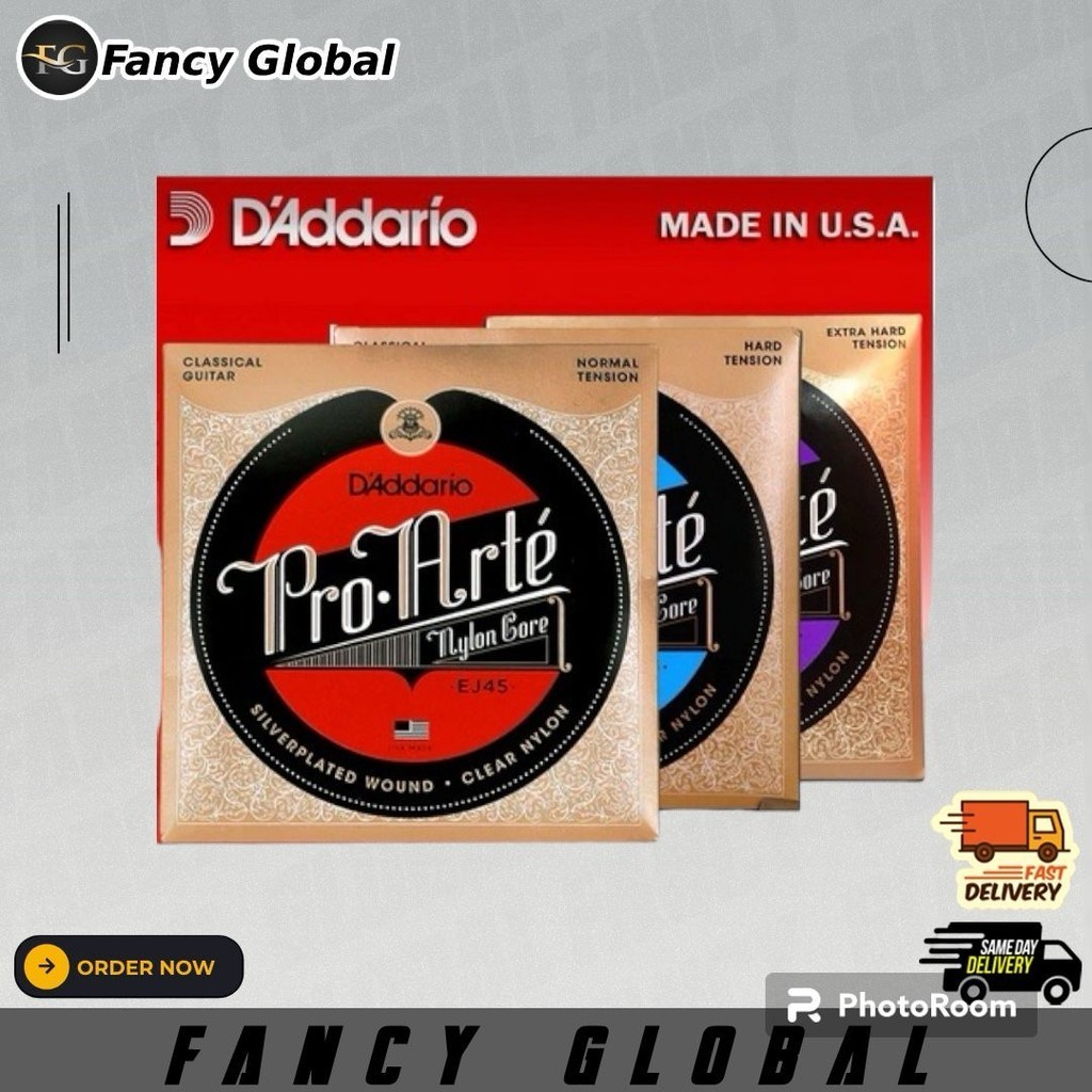 D'addario Pro Arte Nylon Core Classical Guitar Strings set, Normal/Hard