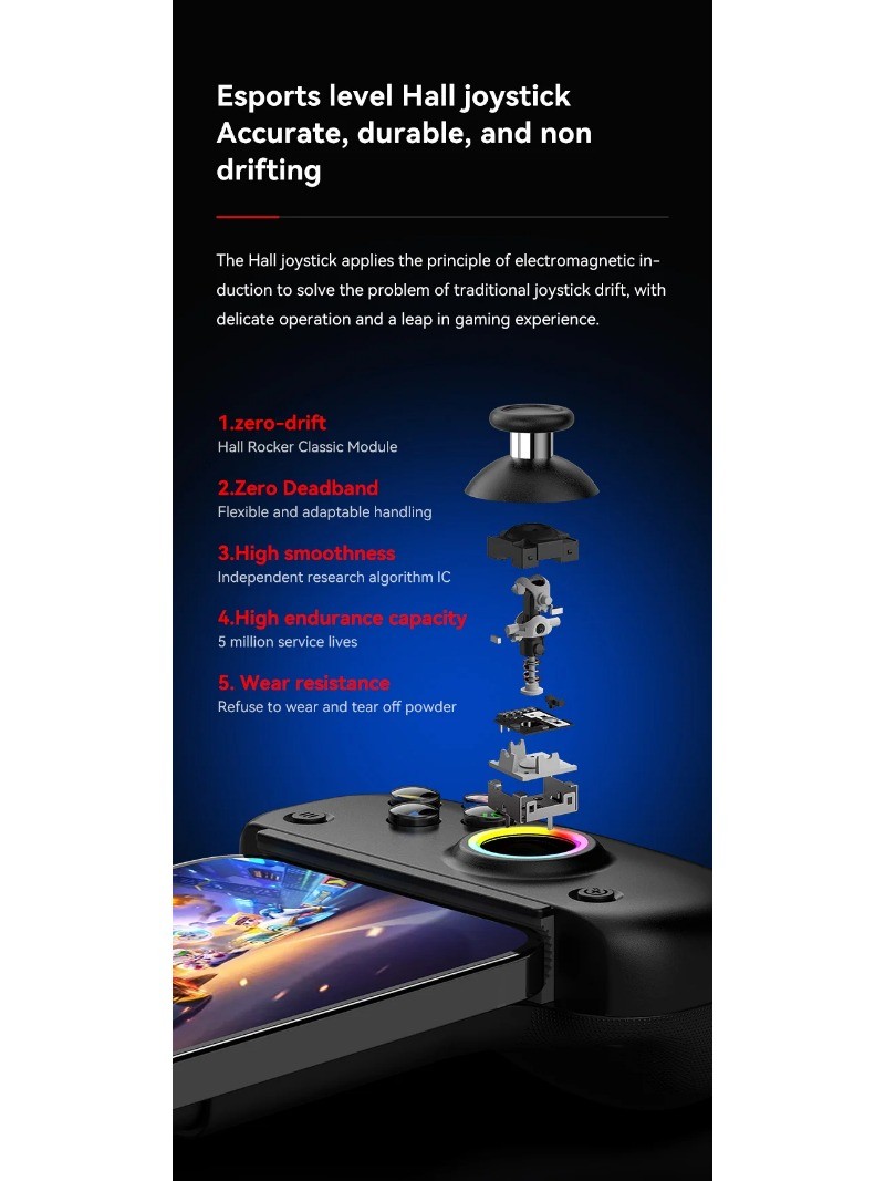 BSP D8 PRO RGB Tablet Controller Wireless Handle For Switch Game ...