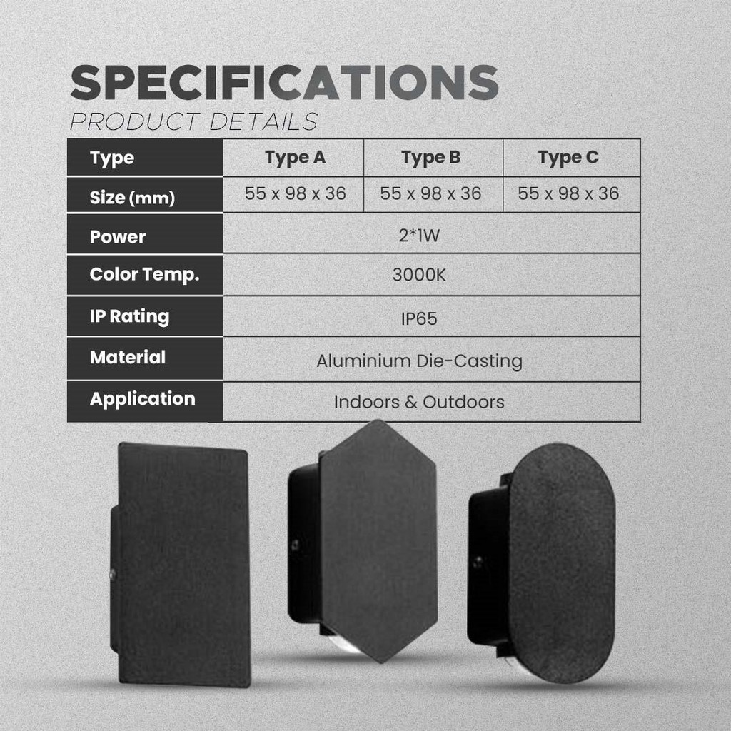 MODERN UP DOWN LED WALL LIGHT DOUBLE SIDE LED WALL LAMP LAMPU DINDING ...