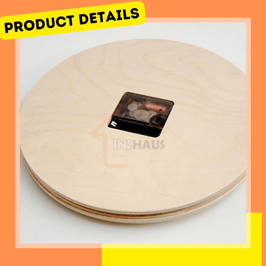 INSHAUS Japanese Style Non-Ticking Sling Creative Silent Wooden Clocks ...