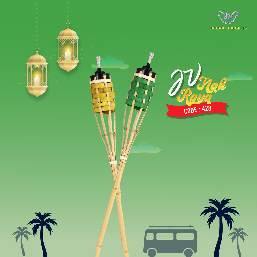 Lampu Pelita Buluh Hari Raya Bamboo Light Hiasan Ramadhan Aildifitri