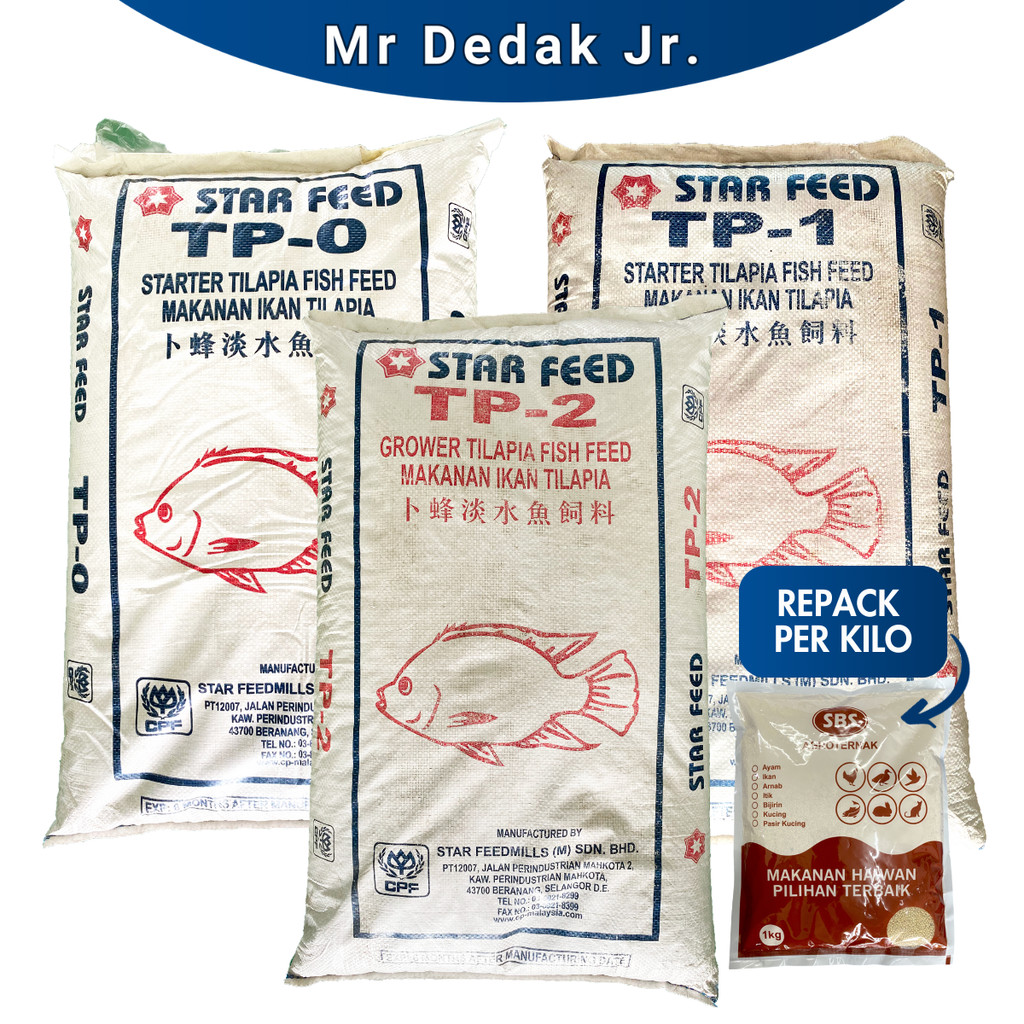 [1KG] [REPACK] [TP-0 | TP-1 | TP-2] Dedak Ikan Talapia & Ikan Air Tawar ...
