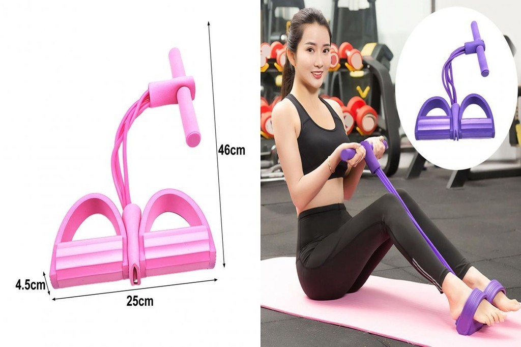 [Ready stock] The 4-tube pedal exercise rope is made of environmentally ...