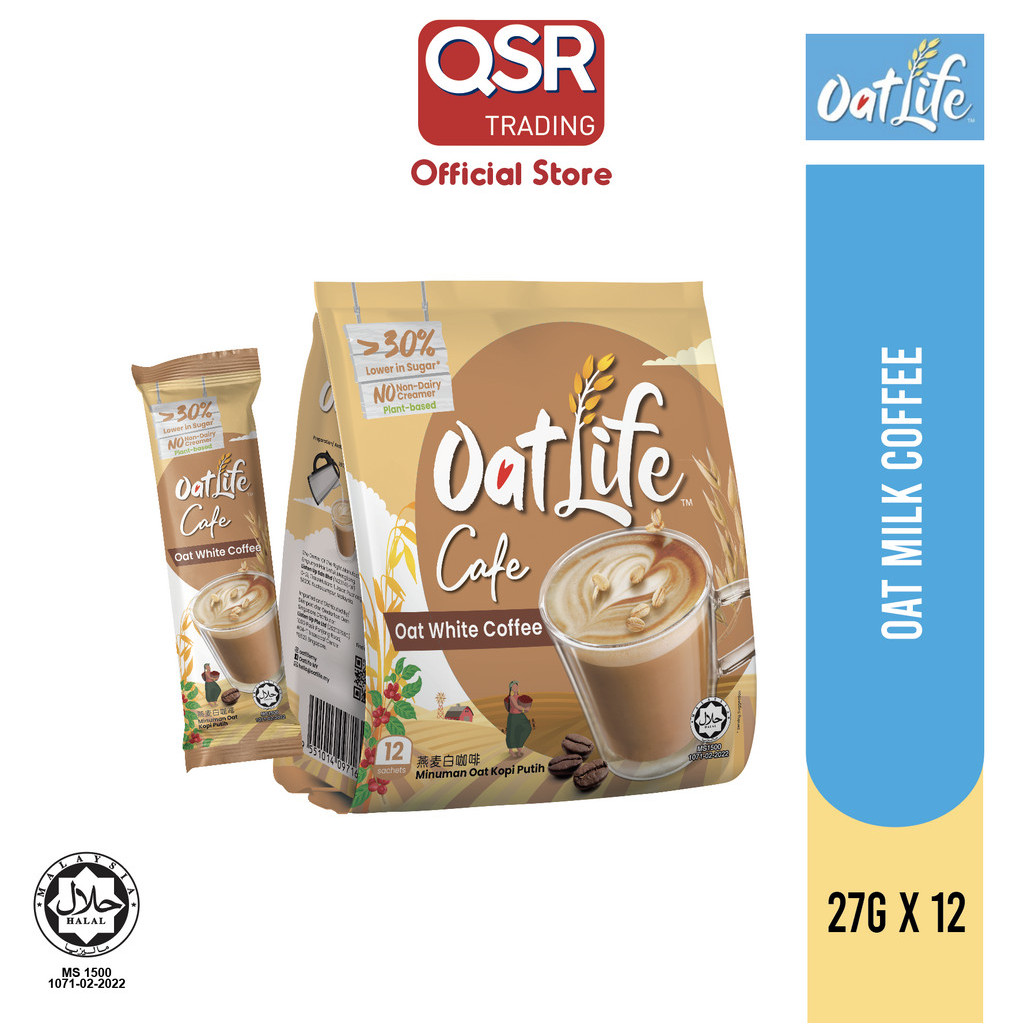 Oatlife Cafe Oat White Coffee (27g X 12 Sachets) - Exp 16/3/25 | Shopee ...