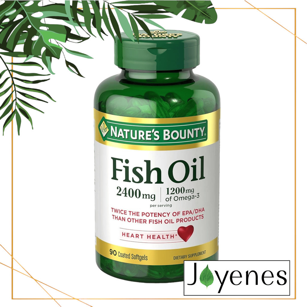 Nature's Bounty Odorless Fish Oil 2400 Mg (90 Coated Softgels) Shopee