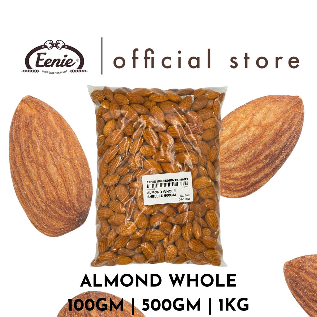 (HALAL) Almond Whole Raw | Kacang Badam Biji Mentah | Halal | Shopee ...