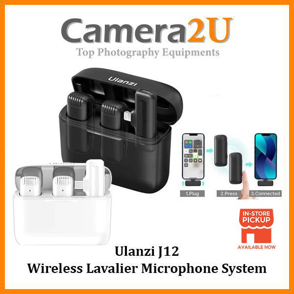 READY STOCK Ulanzi J12 Wireless Lavalier Microphone System for