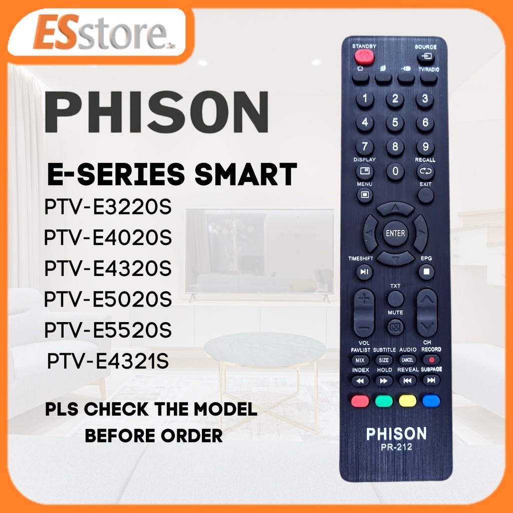 Original Phison E-Series / P-Series Led Tv / Smart Tv Remote Control ...