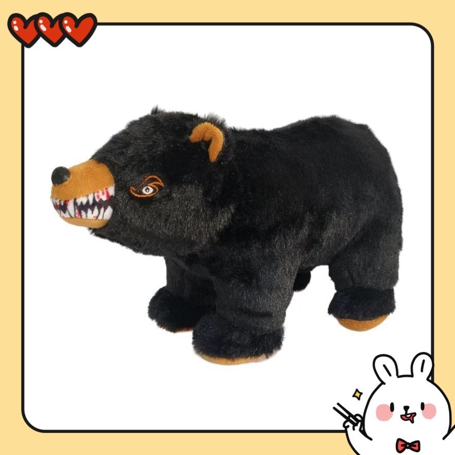 Cartoon Style Cocaine Bear Black Bear Movie Peripheral Plush Toy ...