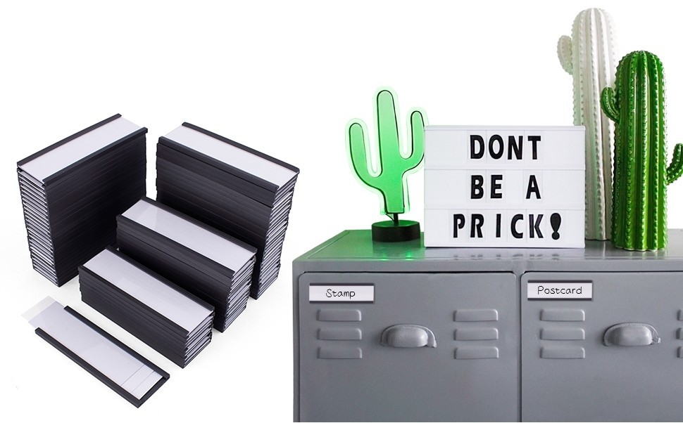 25PCS Magnetic Label Tag Card Holder Strip for Metal Shelf Warehouse ...