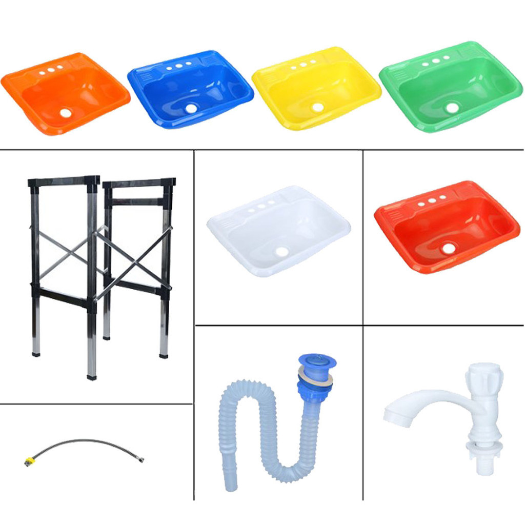 🇲🇾 IN STOCK💯Plastic Basin with Foldable Stand / Sinki Plastik Rack ...