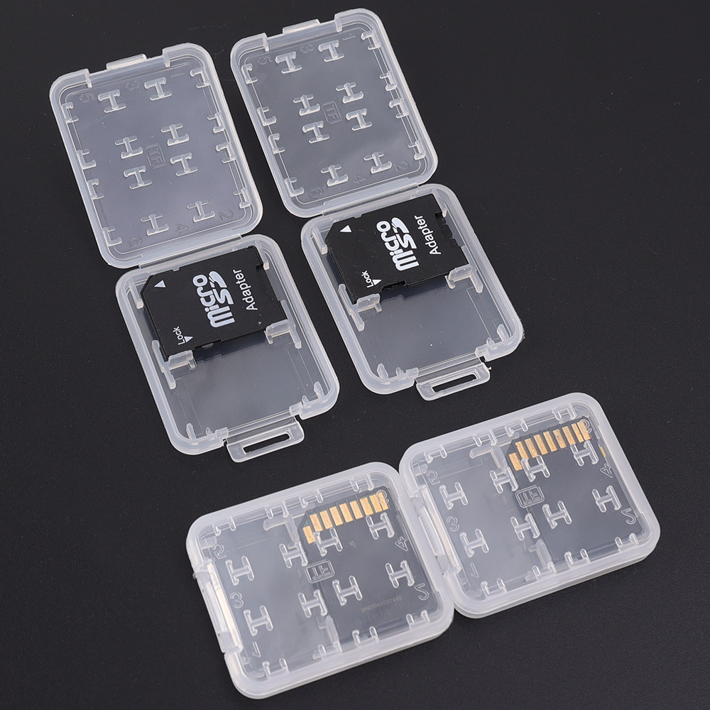 Creative 8 in 1 Big Capacity PP Transparent SIM Card Storage Box Phone