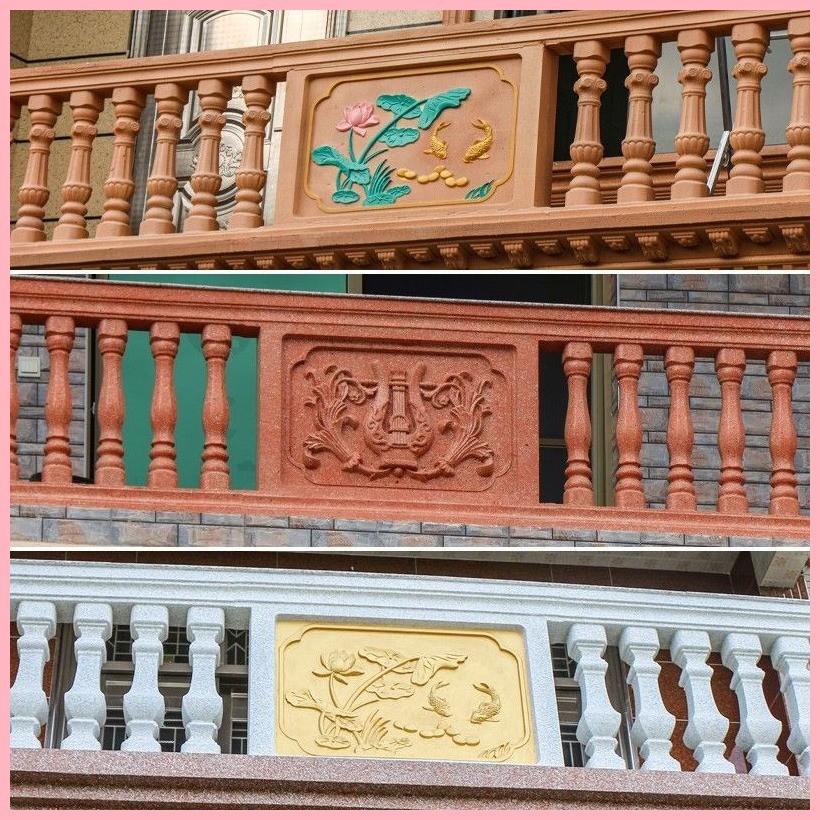 Cement Mold Railing Flower Board Mold Balcony Guardrail Vase Column ...