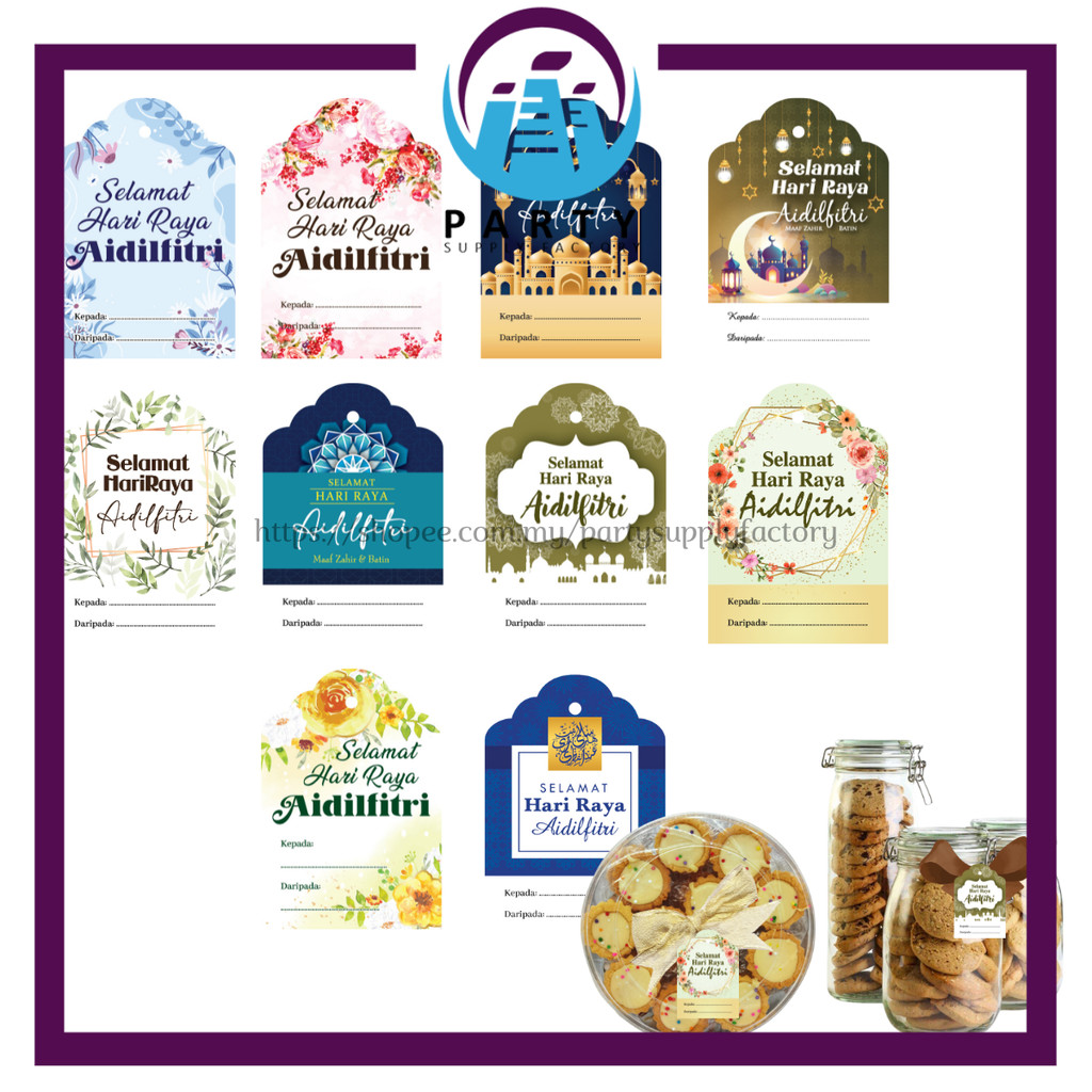 10PCS TAGGING CARD FOR HARI RAYA / HARI RAYA CARD GIFT / LABEL TAG HARI ...