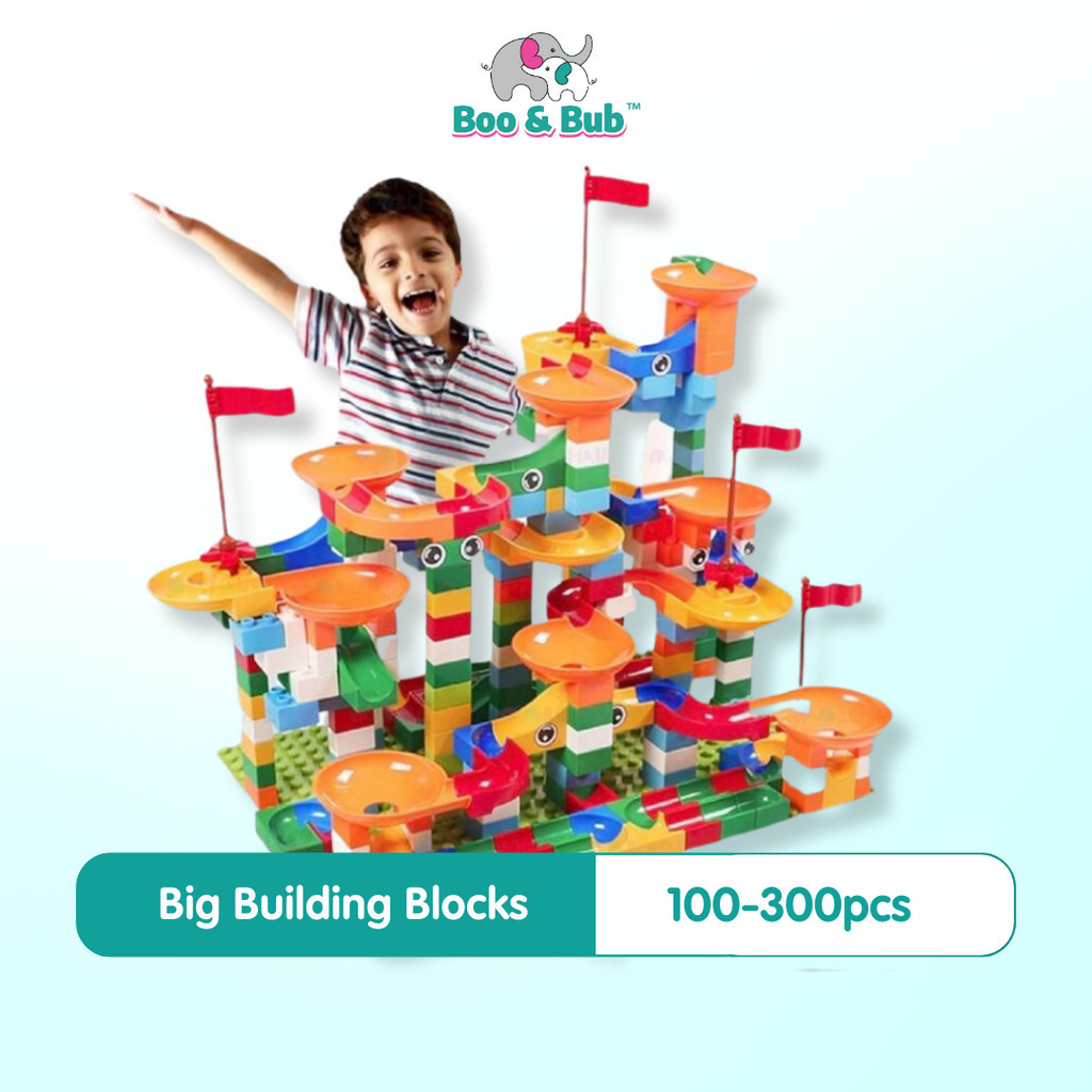 ⭐️100-300PCS⭐️ Big Blocks Marble Race Run Maze Balls | Fun Track Slide ...