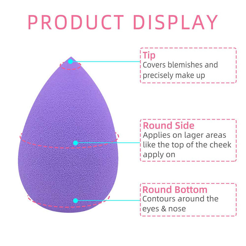 8 Pcs Mini Makeup Sponge Powder Puff Beauty Sponge Concealer Liquid ...