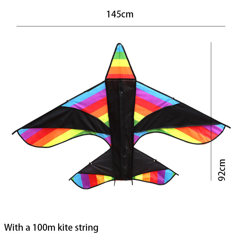 Rainbow Triangular Kite Glass Fiber Frame Mechanical Production ...