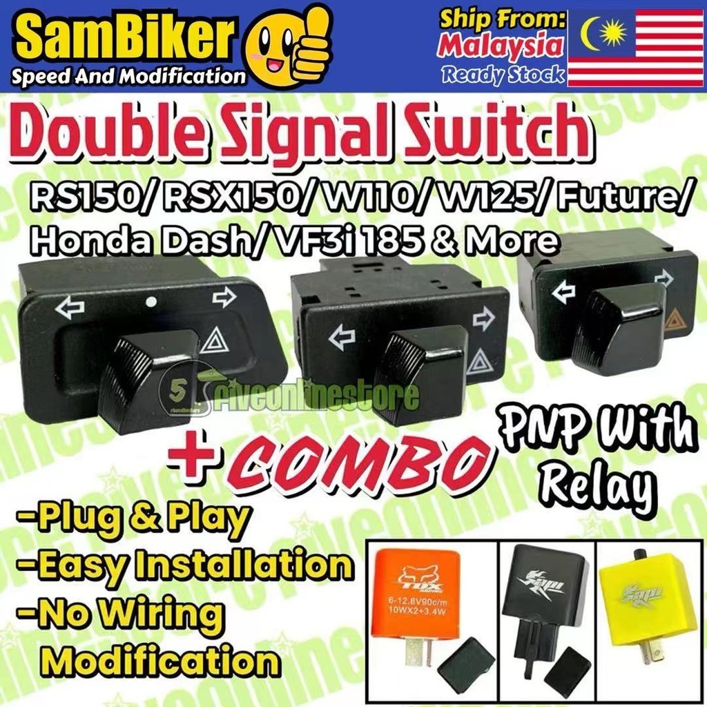 PNP Double Signal Switch + Relay Adjustable / NON Adjustable Combo