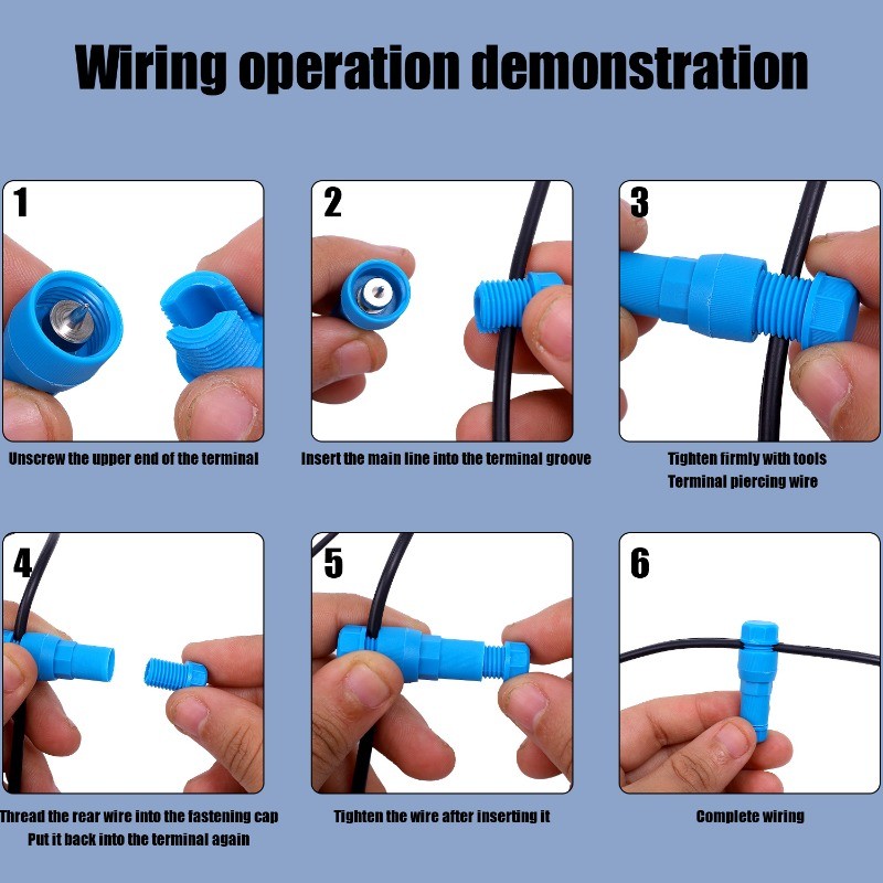 Waterproof Crimp Wiring Terminal Cable Connectors Low Voltage Fastlock ...