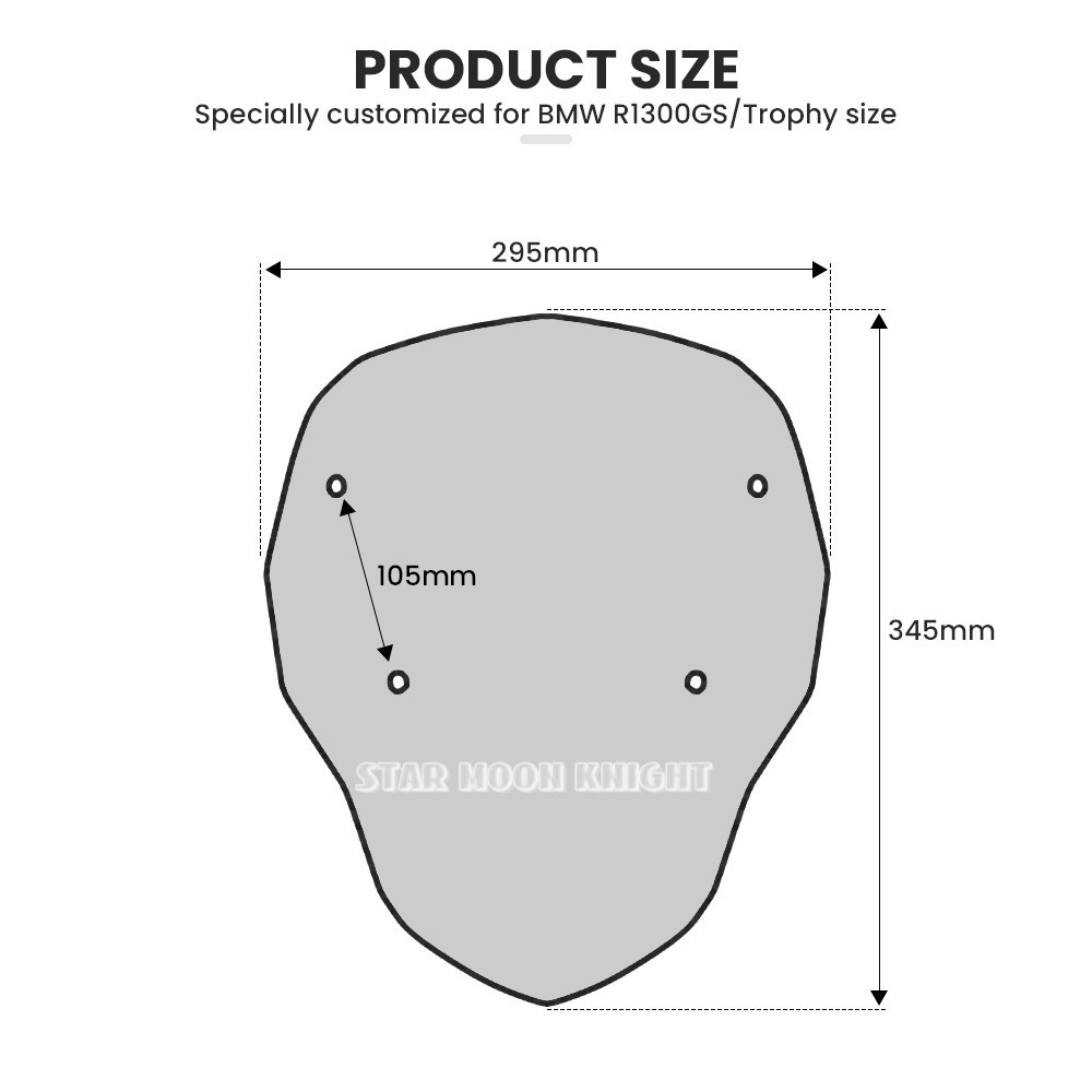 For BMW GS 1300 R 1300 GS R1300GS Trophy 2023- Motorcycle Windscreen ...