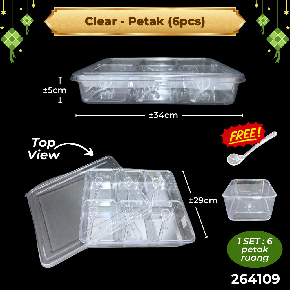 Supersave In Bekas Kuih Raya Balang Kuih Raya Condiment Container Set Candy Tray With Lid