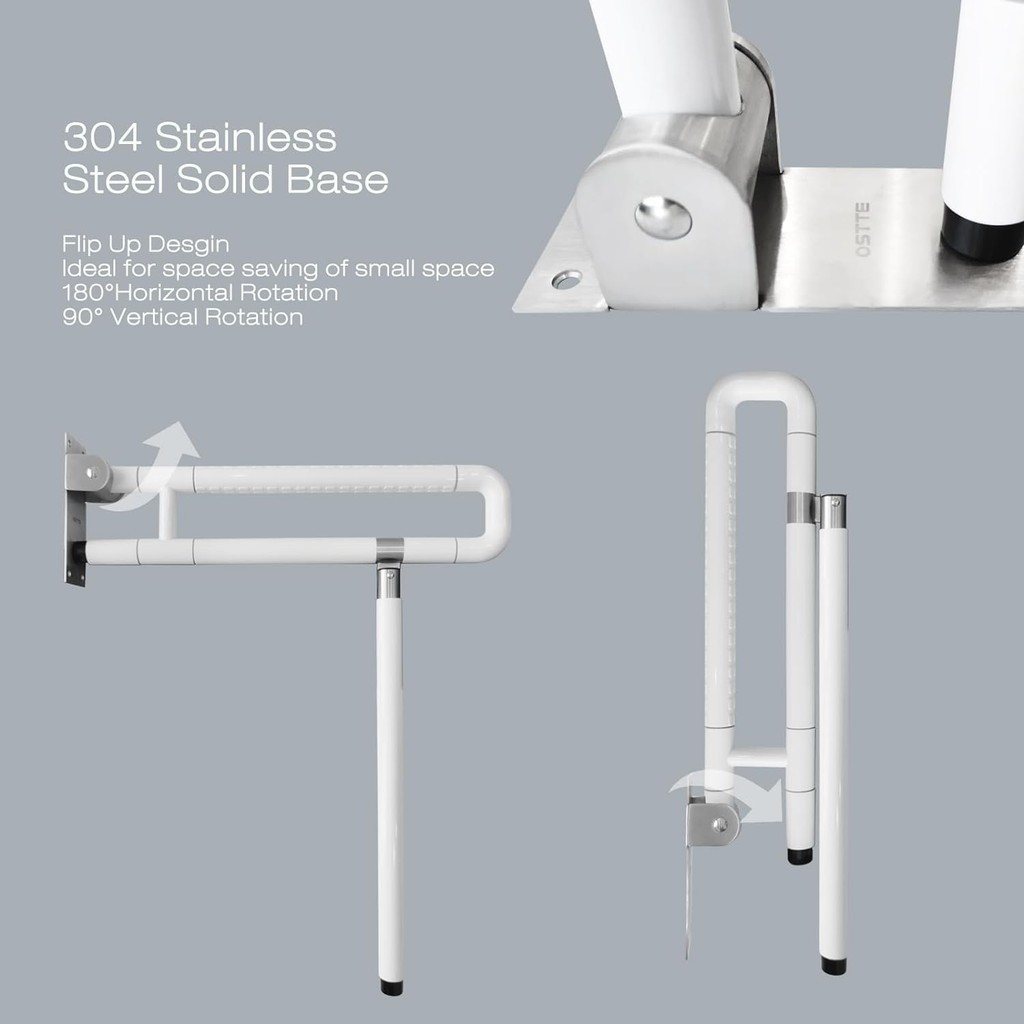 BATHROOM SUS304 STAINLESS STEEL SAFETY TOILETGRIP HANDBAR HANDICAPED