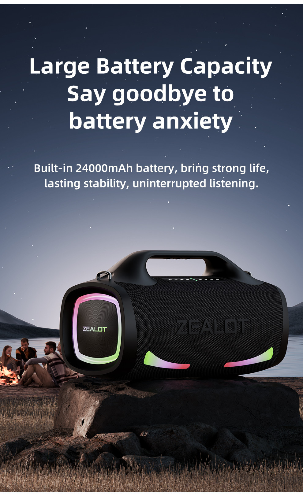 [Malaysia in Stock]2026 New ZEALOT Bluetooth Wireless Speaker Outdoor ...