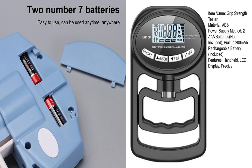 KDFH- Handheld Dynamometer Digital Hand Grip Strength Tester with Led ...