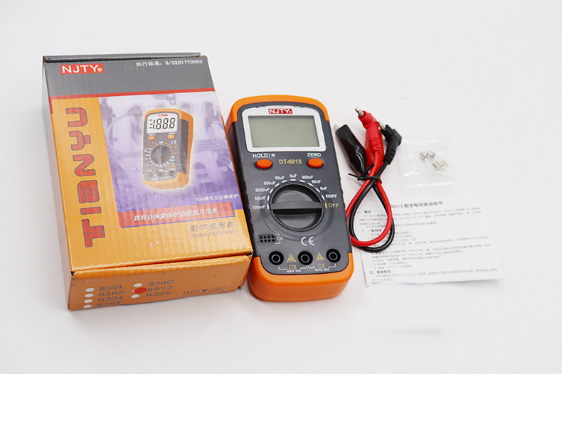 NJTY Digital Capacimeter 6000 counts Capacitor Capacity Meter Lcr ...