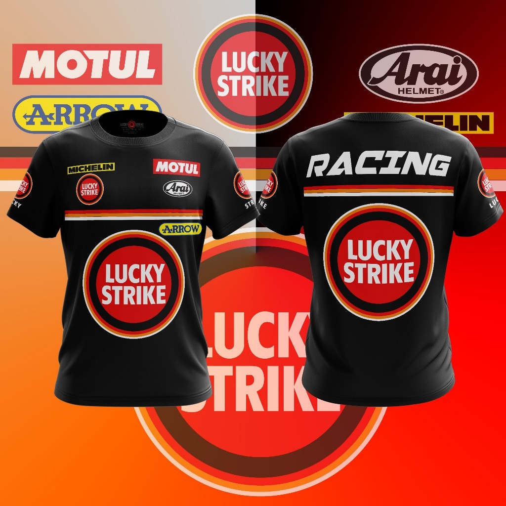LUCKY STRIKE RACING Motorsport T-Shirt READY STOCK | Shopee Malaysia
