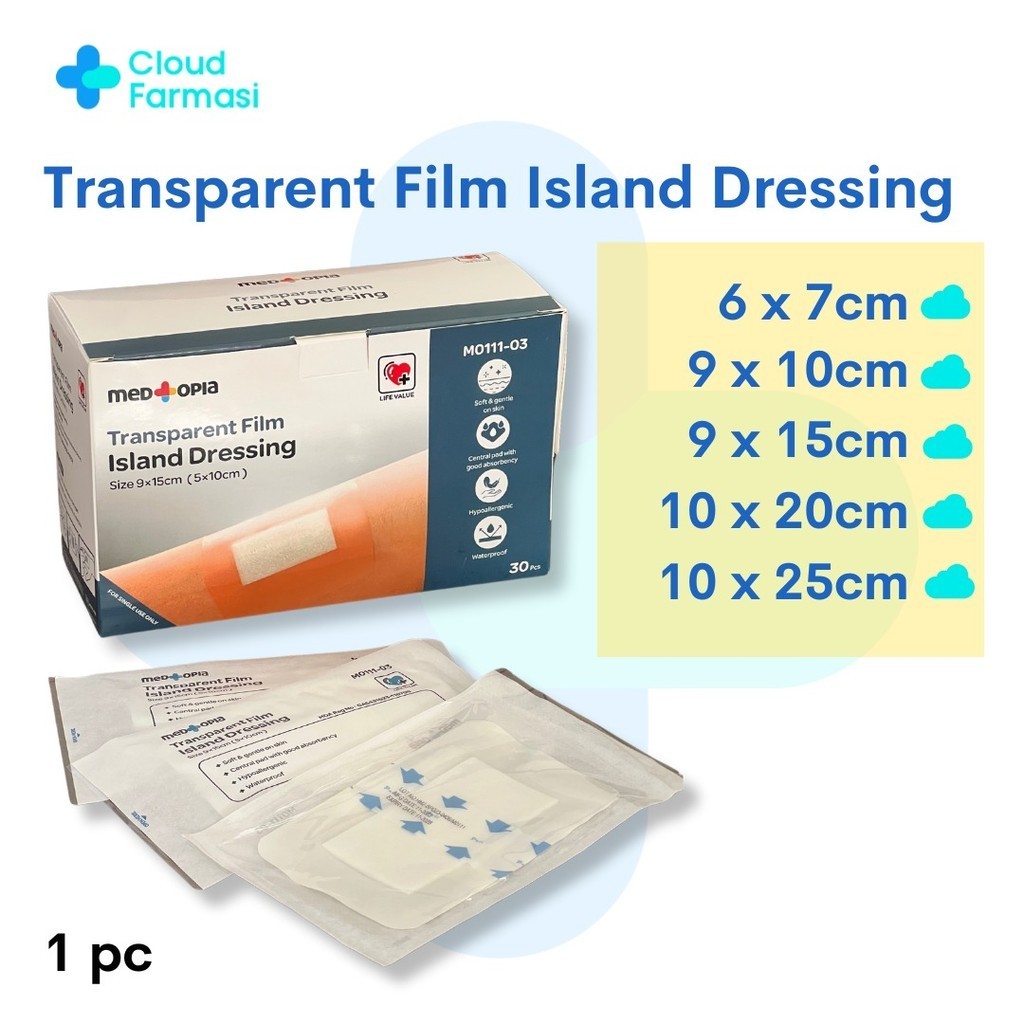 [Cloud Farmasi] Medtopia Transparent Film Island Dressing with Pad ...