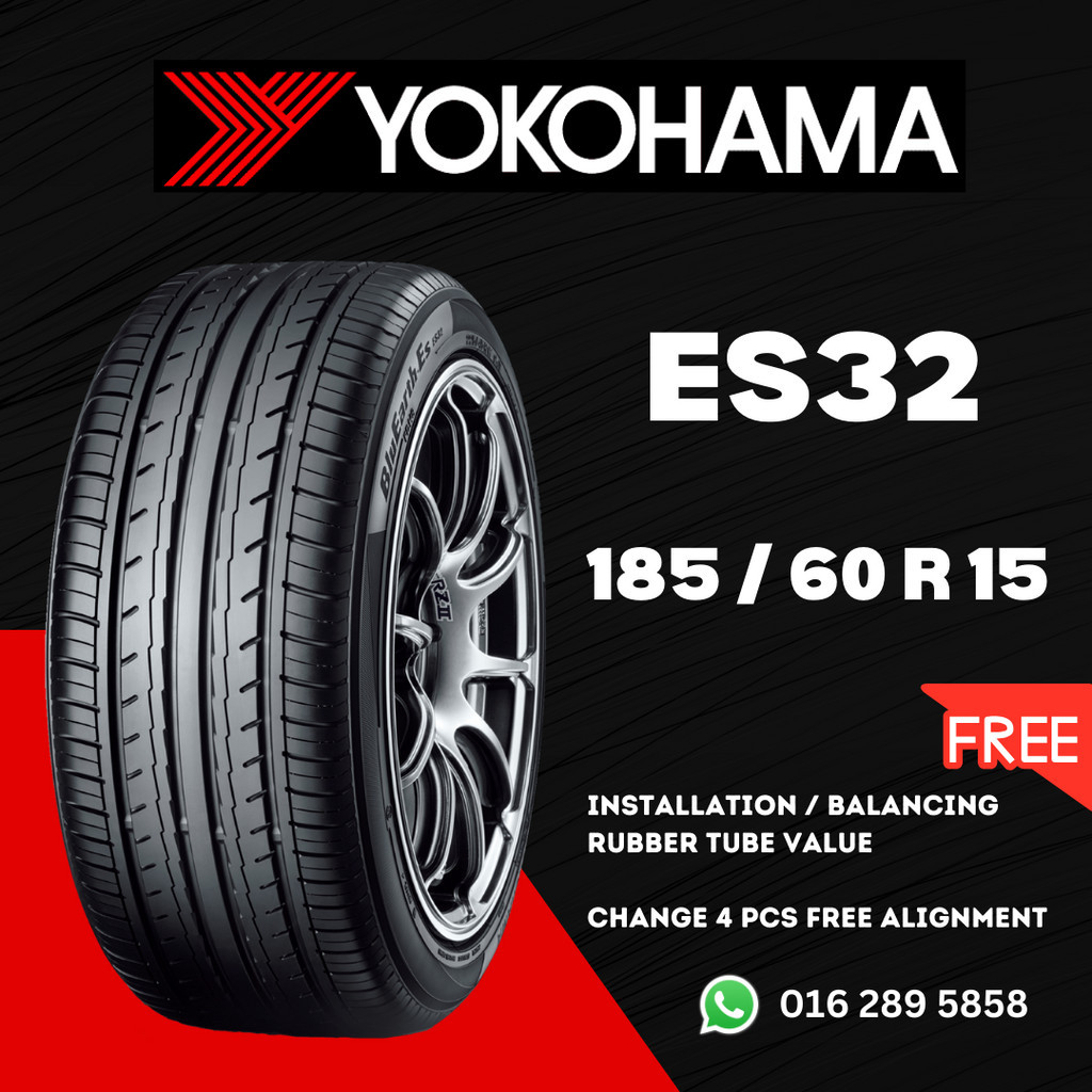 1856015 185 60 15 185/60R15 185-60-15 YOKOHAMA BLUEARTH ES32 Car Tyre ...