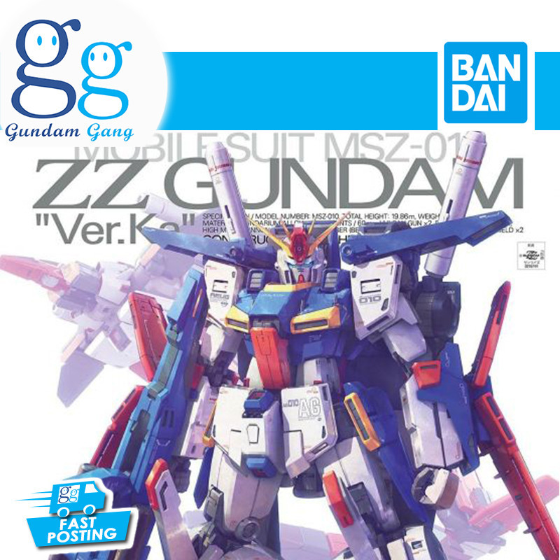 MG ZZ Gundam Ver. Ka Original Bandai Master Grade 1/100 Model Kit ...