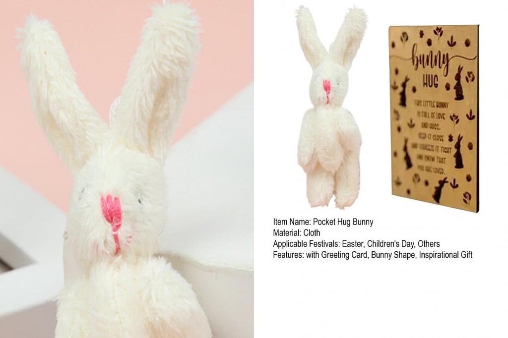 {xiapimart} Stress Relief Squeezing Toy Pocket Hug Bunny Adorable ...