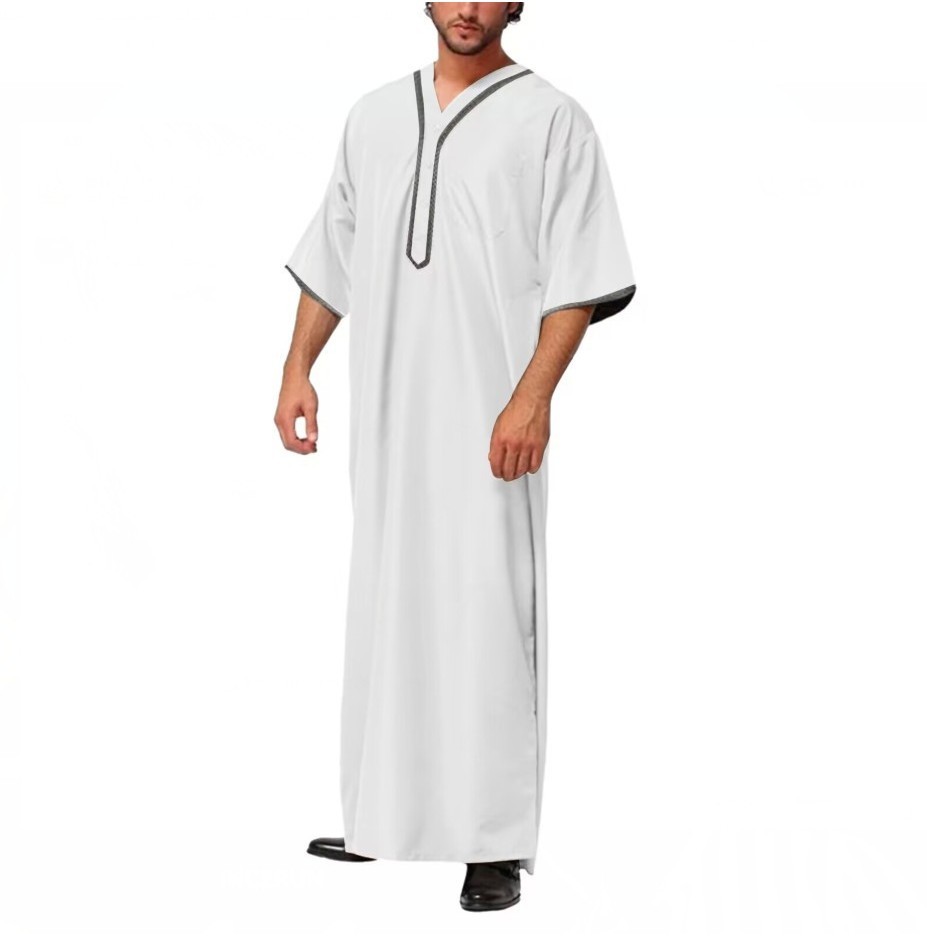 Men Muslim Robe Jubba Dishdash Thob Middle East Arab Robe Islamic ...